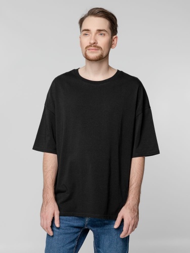 Футболка унисекс оверсайз Crosstown, черная фото 10 Футболка унисекс оверсайз Crosstown, черная фото 10