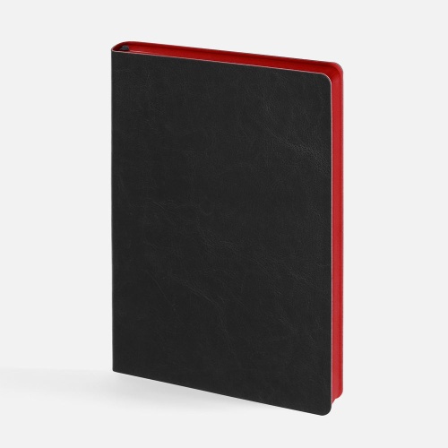 Ежедневник Doppio, недатированный, черный с красным фото 2