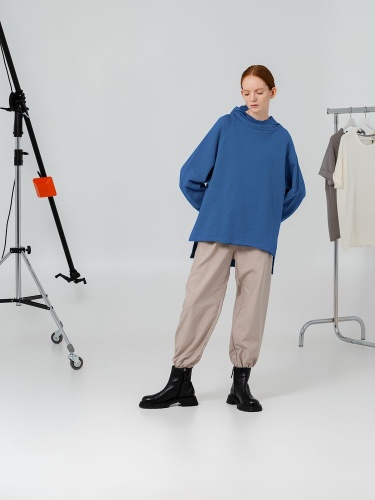 Худи унисекс Vozduh 1.0, синее фото 3 Худи унисекс Vozduh 1.0, синее фото 3