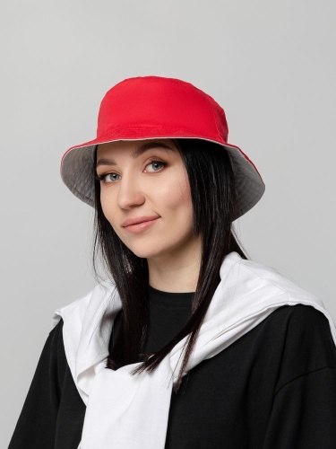 Панама Summer двусторонняя, красная с серым фото 6 Панама Summer двусторонняя, красная с серым фото 6