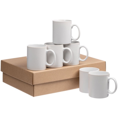 Набор из 6 кружек Promo, белый Набор из 6 кружек Promo, белый