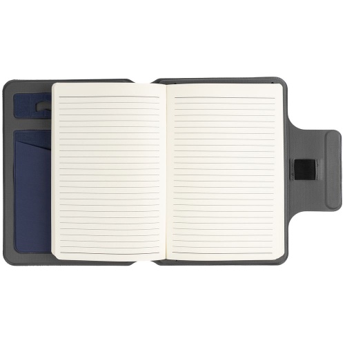 Органайзер с блокнотом и аккумулятором Oiro, синий фото 7 Органайзер с блокнотом и аккумулятором Oiro, синий фото 7