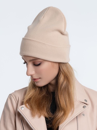 Шапка Real Talk, бежевая фото 5 Шапка Real Talk, бежевая фото 5