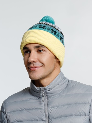 Шапка Mirakler, зеленая с желтым фото 3 Шапка Mirakler, зеленая с желтым фото 3