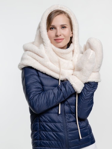 Балаклава-капюшон Flocky, молочно-белая фото 3