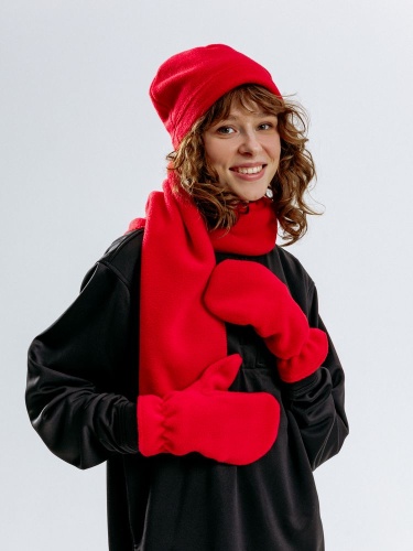 Шарф Fleecy, красный фото 3