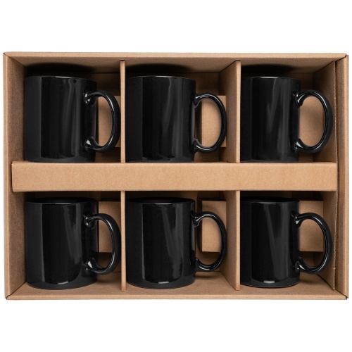 Набор из 6 кружек Promo, черный фото 4 Набор из 6 кружек Promo, черный фото 4
