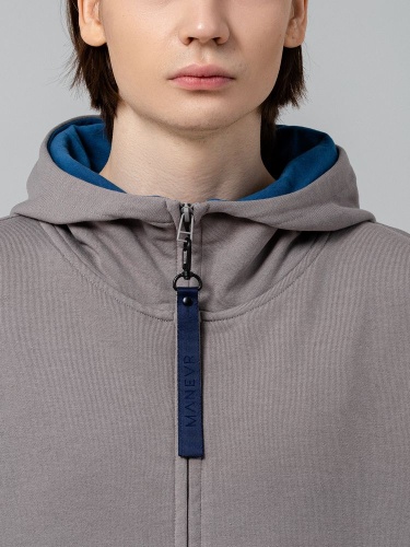 Толстовка унисекс Kosmos 1.0, серая фото 4