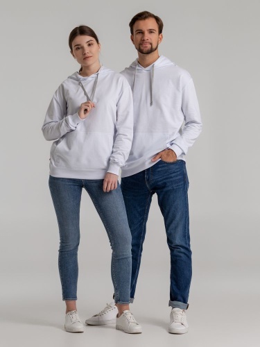 Толстовка с капюшоном Unit Kirenga, белая фото 10 Толстовка с капюшоном Unit Kirenga, белая фото 10