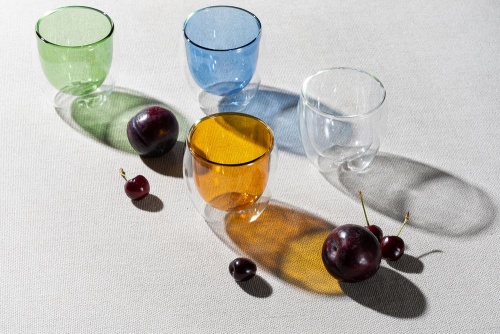 Стакан с двойными стенками Glass Bubble, желтый фото 6 Стакан с двойными стенками Glass Bubble, желтый фото 6