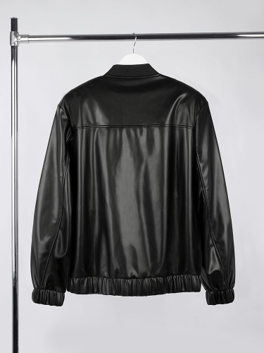 Бомбер из искусственной кожи Univer, черный фото 2 Бомбер из искусственной кожи Univer, черный фото 2
