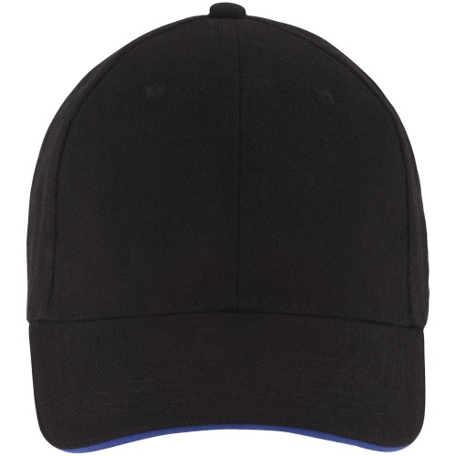 Бейсболка Buffalo, черная с ярко-синим фото 3 Бейсболка Buffalo, черная с ярко-синим фото 3