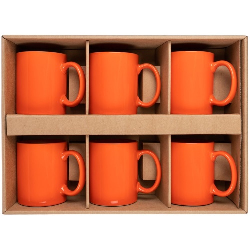 Набор из 6 кружек Promo, оранжевый фото 4 Набор из 6 кружек Promo, оранжевый фото 4