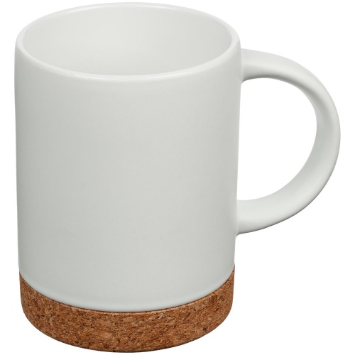 Кружка с пробковой подставкой Corky, белая Кружка с пробковой подставкой Corky, белая