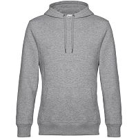 Толстовка с капюшоном унисекс King, серый меланж