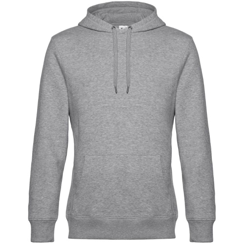 Толстовка с капюшоном унисекс King, серый меланж Толстовка с капюшоном унисекс King, серый меланж