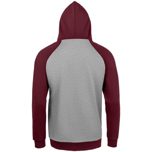 Толстовка унисекс Seattle, серый меланж с бордовым фото 3 Толстовка унисекс Seattle, серый меланж с бордовым фото 3