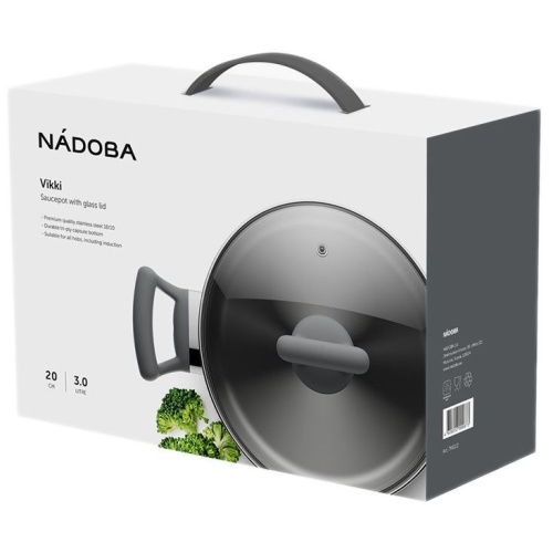 Кастрюля со стеклянной крышкой Vikki фото 3