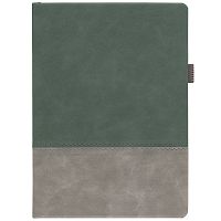 Ежедневник Horizon, недатированный, серый с зеленым