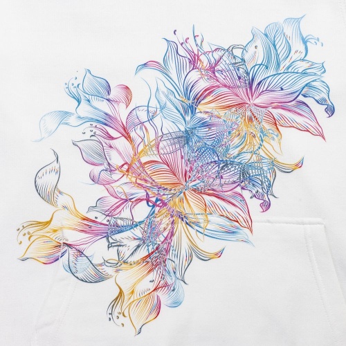 Толстовка с капюшоном Vibrance, белая фото 4