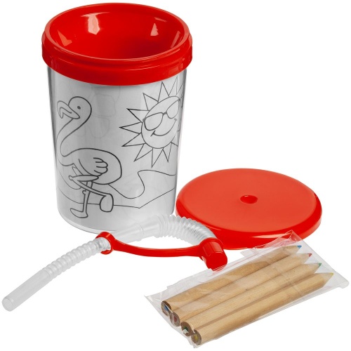 Детский стакан-раскраска «Передвижник», красный фото 4