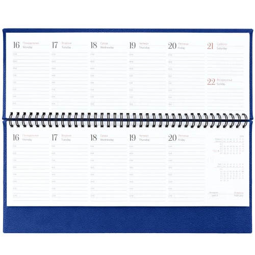 Планинг Sagrin, датированный, синий фото 3