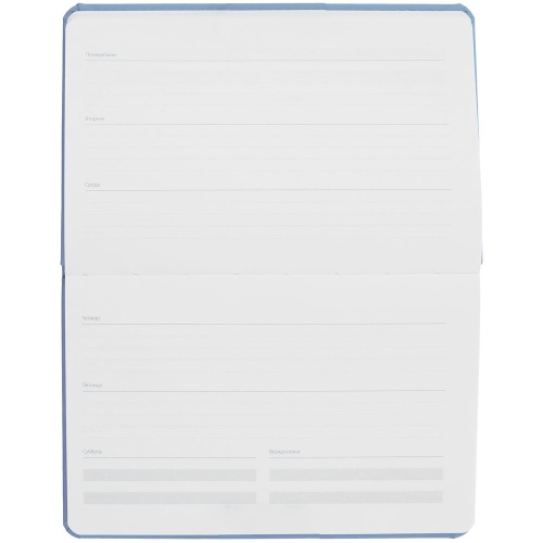 Еженедельник Urban, недатированный, голубой фото 4