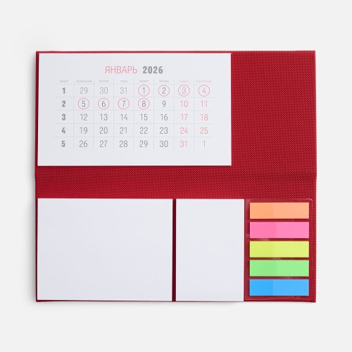 Календарь настольный Grade, красный фото 2 Календарь настольный Grade, красный фото 2