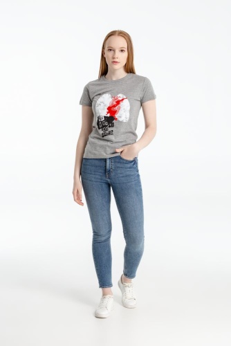 Футболка женская «Ты у меня вот здесь», серый меланж фото 5 Футболка женская «Ты у меня вот здесь», серый меланж фото 5