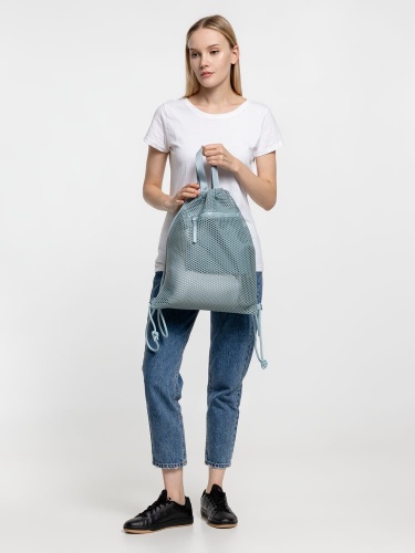 Рюкзак-мешок Verkko, серо-голубой фото 5 Рюкзак-мешок Verkko, серо-голубой фото 5