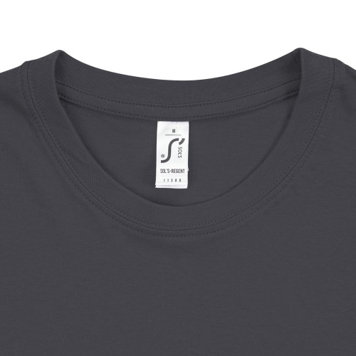 Футболка унисекс Regent 150, темно-серая (графит) фото 4