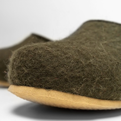 Домашние валенки Cant, зеленые (олива) фото 2