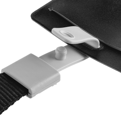 Карман для пропуска с лентой Staff, черный фото 6