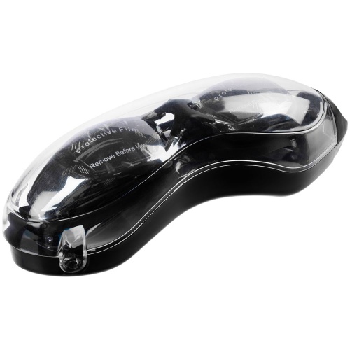 Очки для плавания зеркальные Underwater, черные фото 4