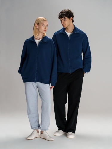 Толстовка унисекс Neofit, темно-синяя фото 5