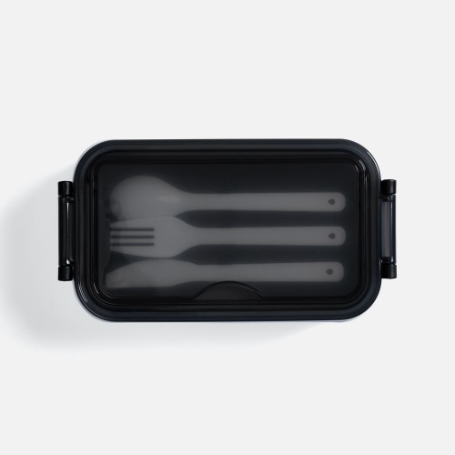 Ланчбокс Pranzo, белый с черным фото 2