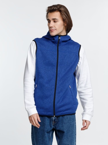 Жилет с капюшоном унисекс Gotland, синий фото 4 Жилет с капюшоном унисекс Gotland, синий фото 4
