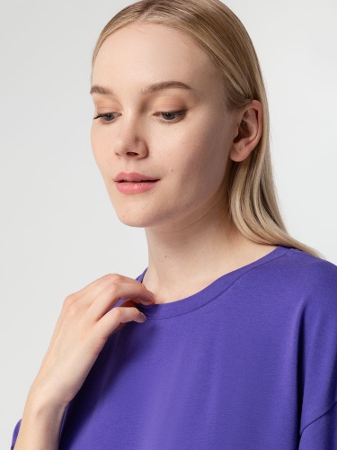 Футболка унисекс оверсайз Street Vibes, фиолетовая фото 12