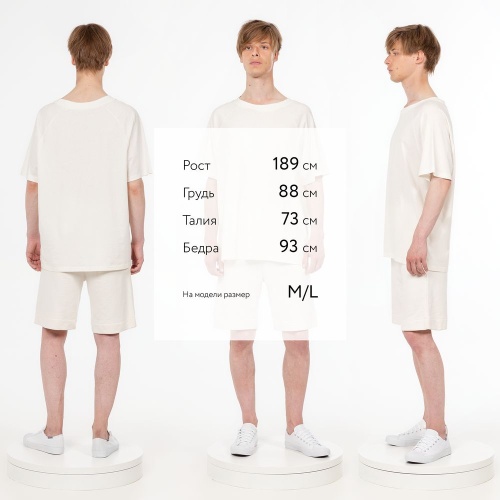 Футболка унисекс оверсайз T2, молочно-белая фото 4