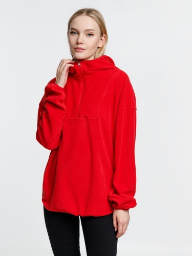 Анорак флисовый унисекс Fliska, красный фото 3