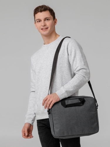 Конференц-сумка The First, темно-серая фото 6 Конференц-сумка The First, темно-серая фото 6