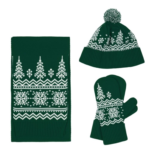 Шарф Elnik, зеленый с молочно-белым фото 2