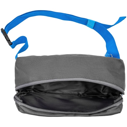 Поясная сумка Sensa, серая с синим фото 6 Поясная сумка Sensa, серая с синим фото 6