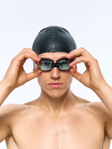 Шапочка для плавания Aquasana, черная фото 3