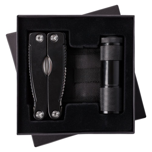 Набор Handmaster: фонарик и мультитул, черный Набор Handmaster: фонарик и мультитул, черный