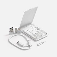 Органайзер с беспроводной зарядкой и набором адаптеров Octopod, белый