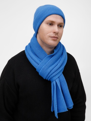 Шарф Nobilis Mono, синий (аква) фото 4
