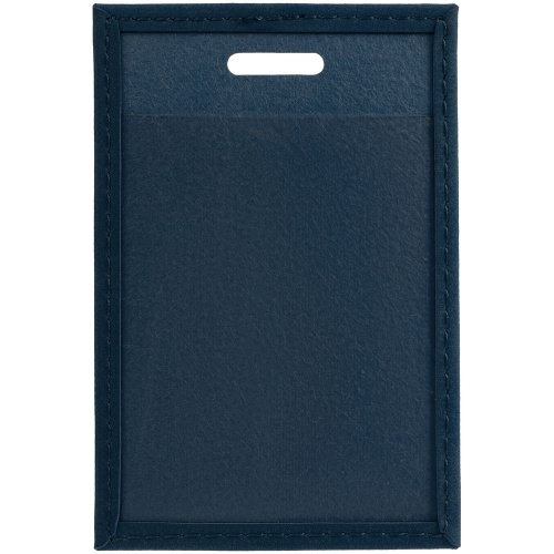 Чехол для пропуска Nubuk, синий фото 3