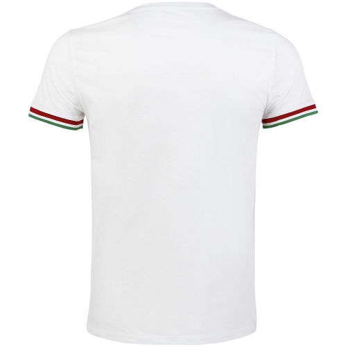 Футболка мужская Rainbow Men, белая с ярко-зеленым фото 3