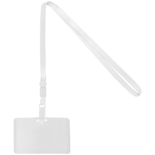 Карман для бейджа с лентой Indicate, белый Карман для бейджа с лентой Indicate, белый